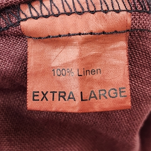 Cynthia Ashby Women's 100% Linen Relaxed Straight Ankle Pant - XL - Picture 6 of 8